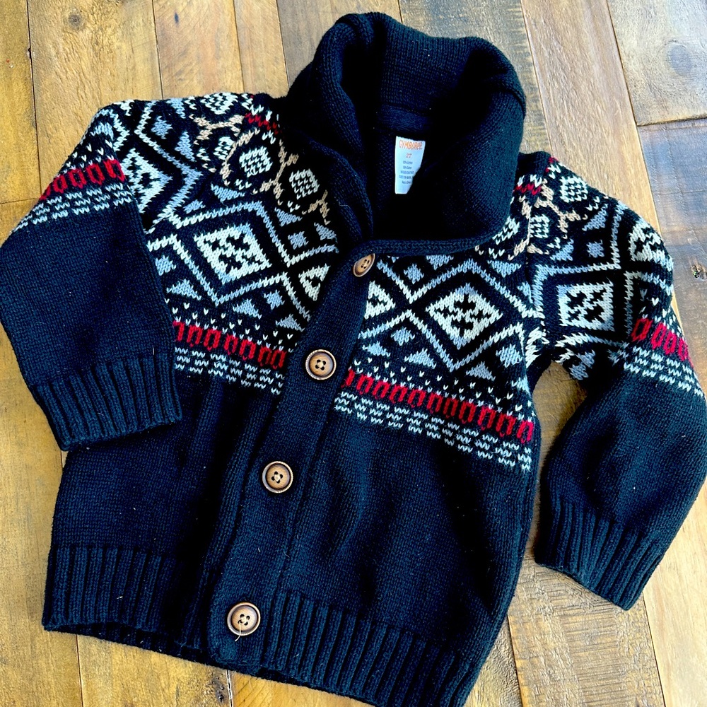 Gymboree boys shawl collar sweater